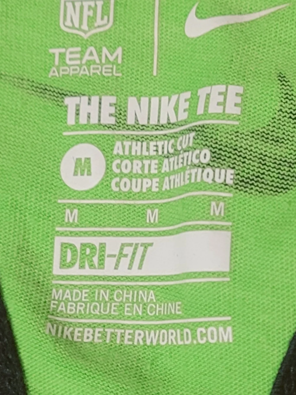 Nike Dri-fit Seattle Seahawks Neon Green and Dark Gray Racerback Tank